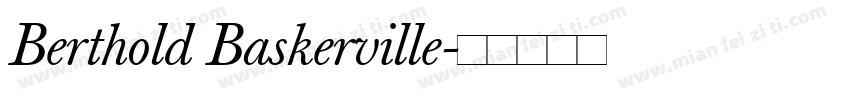 Berthold Baskerville字体转换